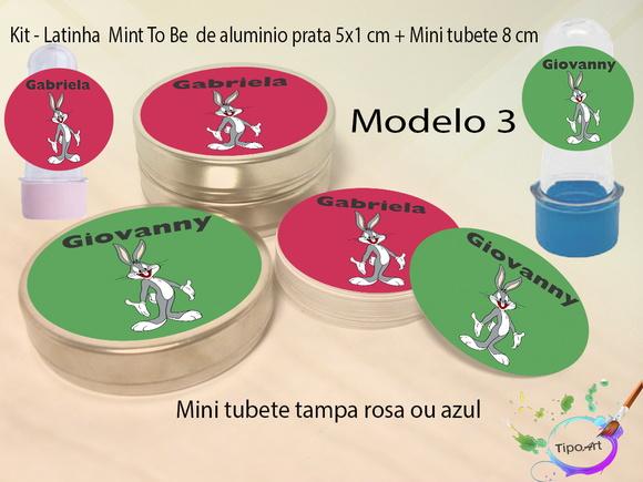 Kit Latinhas e Mini Tubetes -pernalonga