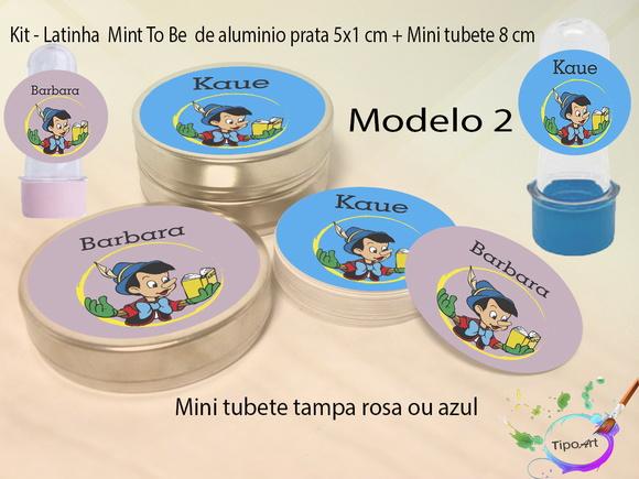 Kit Latinhas e Mini Tubetes -pinóquio