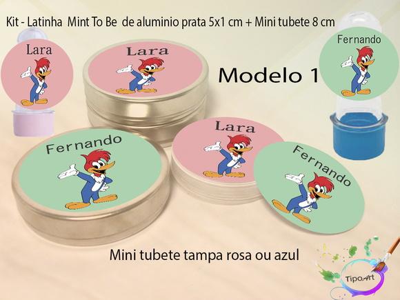 Kit Latinhas e Mini Tubetes -pica Pau