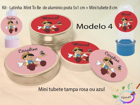 Kit Latinhas e Mini Tubetes -pinóquio