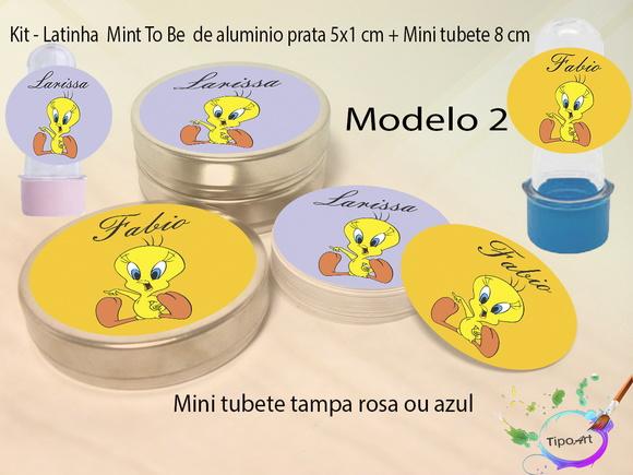 Kit Latinhas e Mini Tubetes -piu Piu