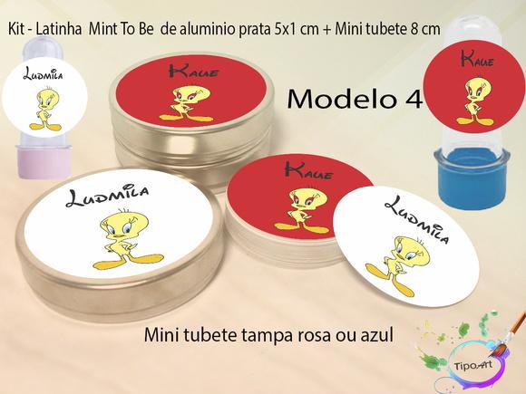 Kit Latinhas e Mini Tubetes -piu Piu