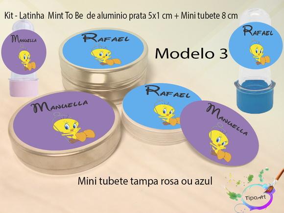Kit Latinhas e Mini Tubetes -piu Piu