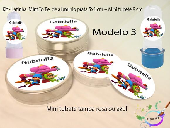 Kit Latinhas e Mini Tubetes -pocoyo