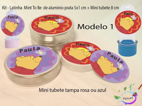Kit Latinhas e Mini Tubetes -pooh