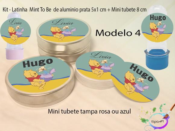 Kit Latinhas e Mini Tubetes -pooh