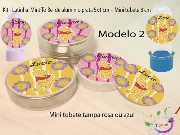Kit Latinhas e Mini Tubetes -pooh