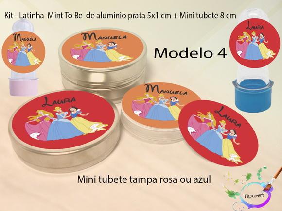 Kit Latinhas e Mini Tubetes -princesas