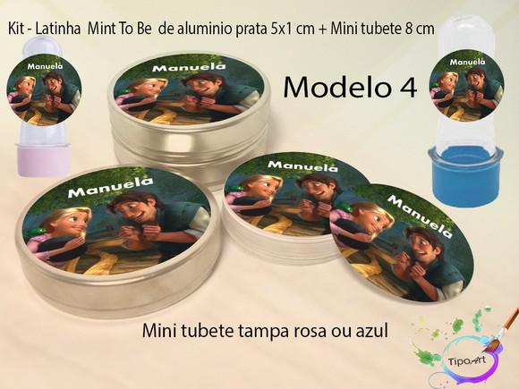Kit Latinhas e Mini Tubetes -rapunzel