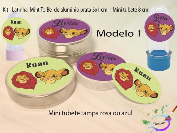 Kit Latinhas e Mini Tubetes -rei Leão