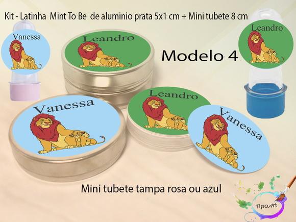 Kit Latinhas e Mini Tubetes -rei Leão