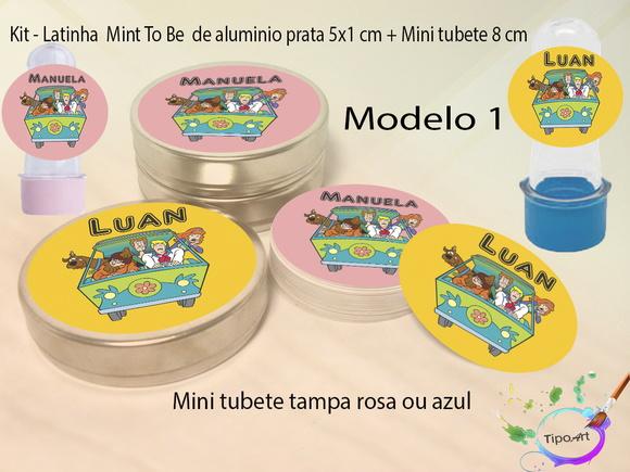 Kit Latinhas e Mini Tubetes -scooby Doo