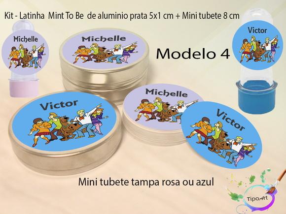 Kit Latinhas e Mini Tubetes -scooby Doo