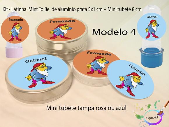 Kit Latinhas e Mini Tubetes -sete Anões