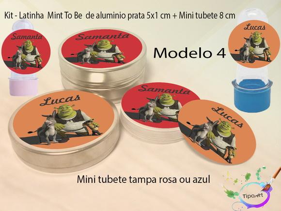 Kit Latinhas e Mini Tubetes -shrek