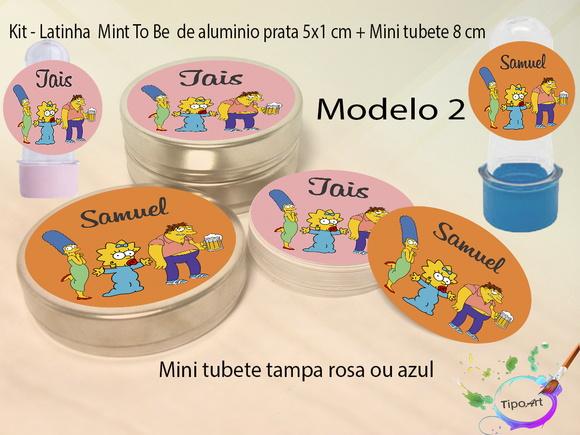 Kit Latinhas e Mini Tubetes -simpson