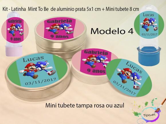 Kit Latinhas e Mini Tubetes -sonic