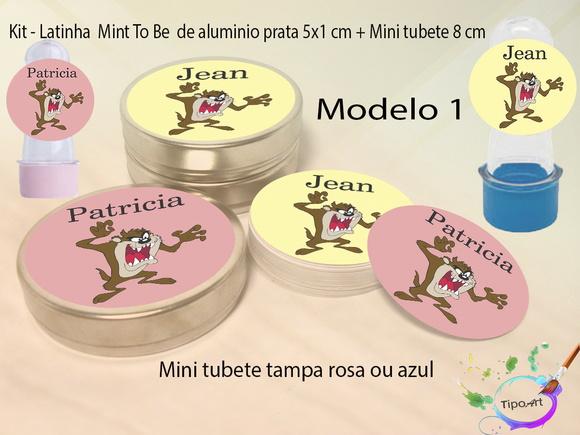 Kit Latinhas e Mini Tubetes -taz Mania