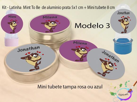 Kit Latinhas e Mini Tubetes -taz Mania