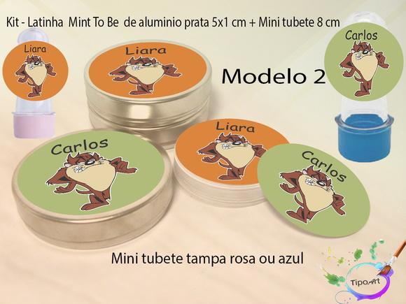 Kit Latinhas e Mini Tubetes -taz Mania