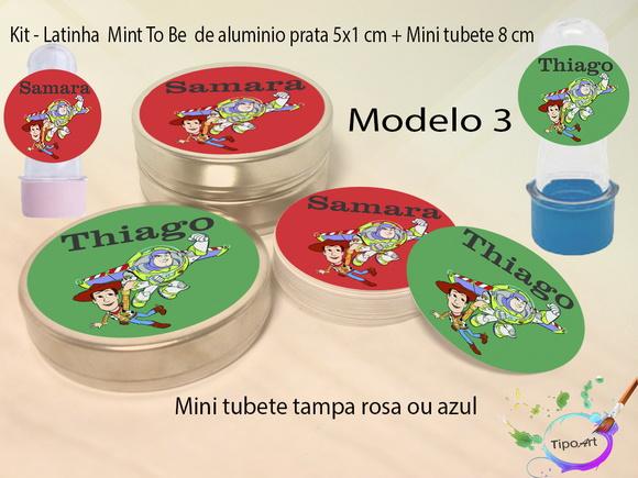 Kit Latinhas e Mini Tubetes -toy Story
