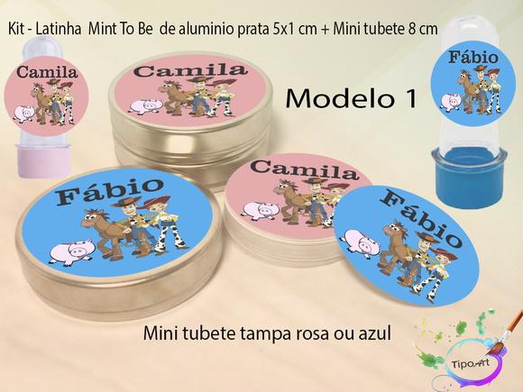Kit Latinhas e Mini Tubetes -toy Story