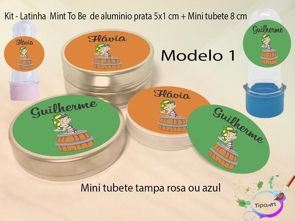 Kit Latinhas e Mini Tubetes -turma do Chaves