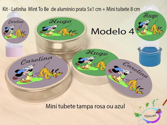 Kit Latinhas e Mini Tubetes -turma do Mickey