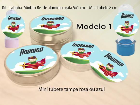 Kit Latinhas e Mini Tubetes-aviador