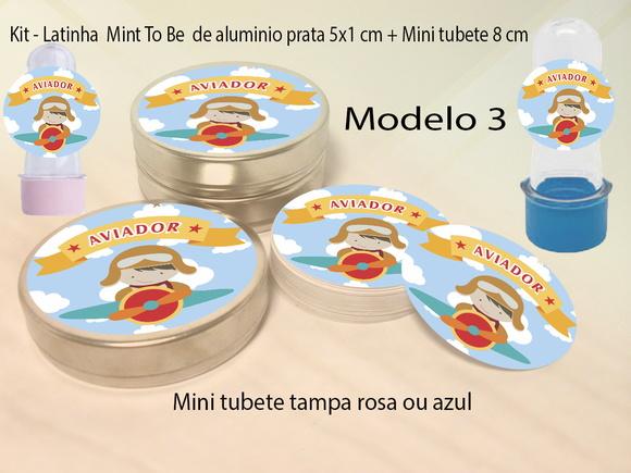 Kit Latinhas e Mini Tubetes-aviador