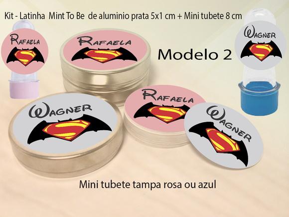 Kit Latinhas e Mini Tubetes-batman
