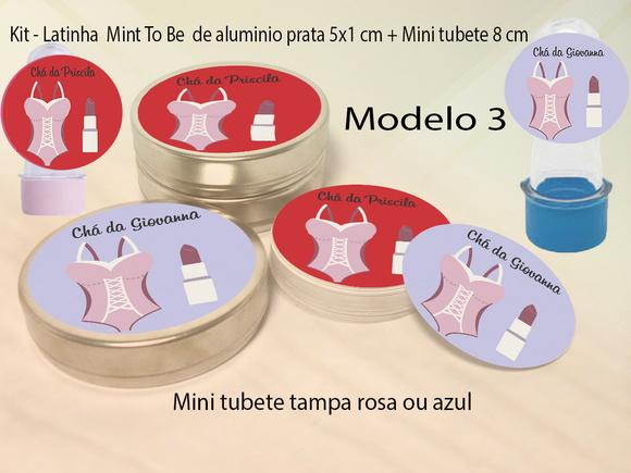 Kit Latinhas e Mini Tubetes-chá de Lingerie#1