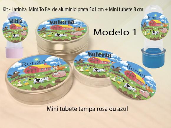 Kit Latinhas e Mini Tubetes-fazendinha