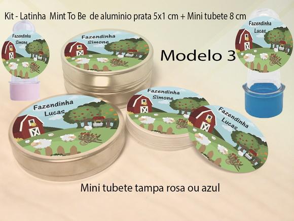Kit Latinhas e Mini Tubetes-fazendinha