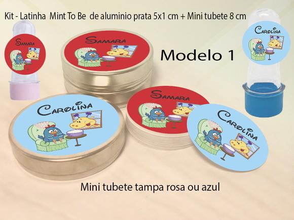 Kit Latinhas e Mini Tubetes-galinha Pintadinha
