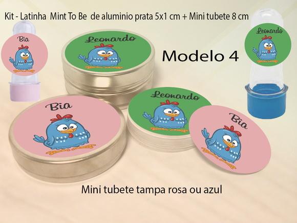 Kit Latinhas e Mini Tubetes-galinha Pintadinha