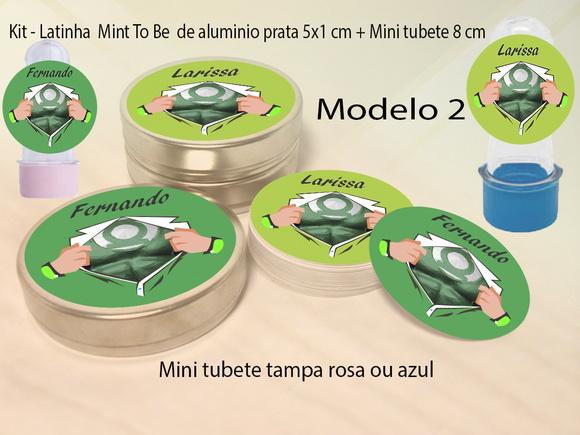 Kit Latinhas e Mini Tubetes-lanterna Verde