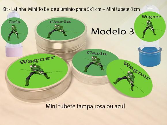 Kit Latinhas e Mini Tubetes-lanterna Verde