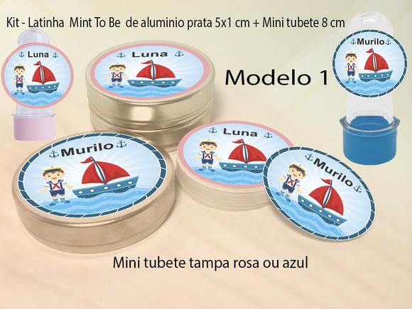 Kit Latinhas e Mini Tubetes-marinheiro