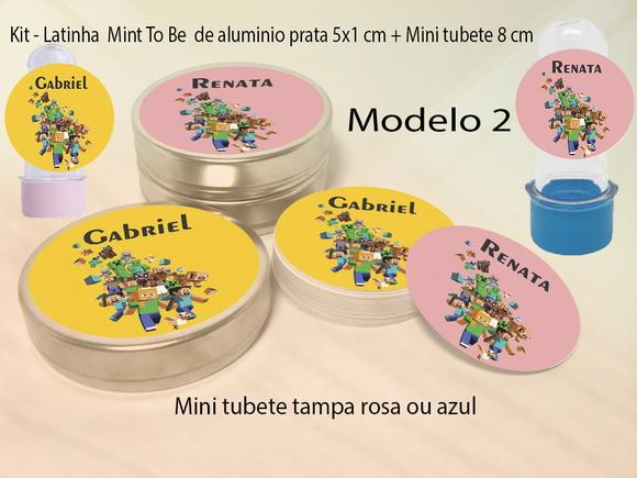 Kit Latinhas e Mini Tubetes-minecraft