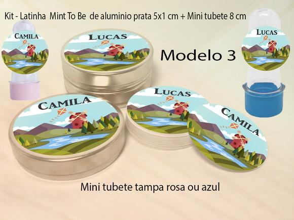 Kit Latinhas e Mini Tubetes-pipa e Catavento