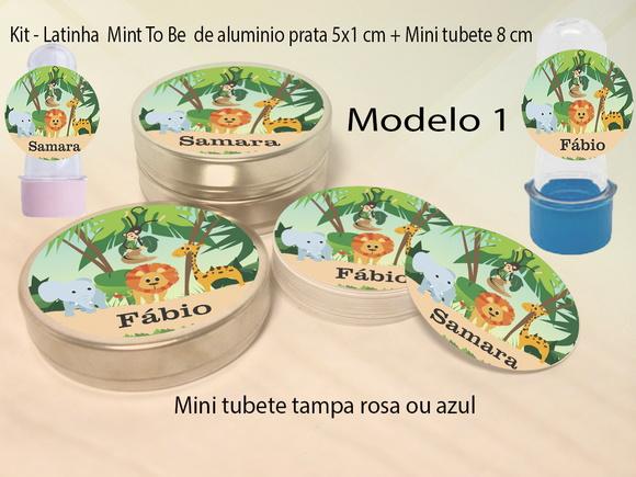Kit Latinhas e Mini Tubetes-safari