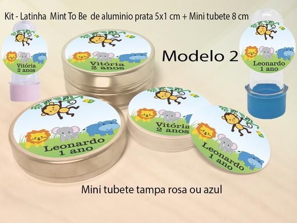 Kit Latinhas e Mini Tubetes-safari