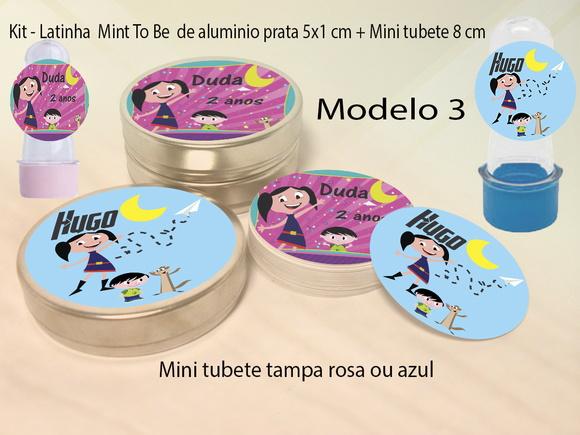 Kit Latinhas e Mini Tubetes-show da Luna