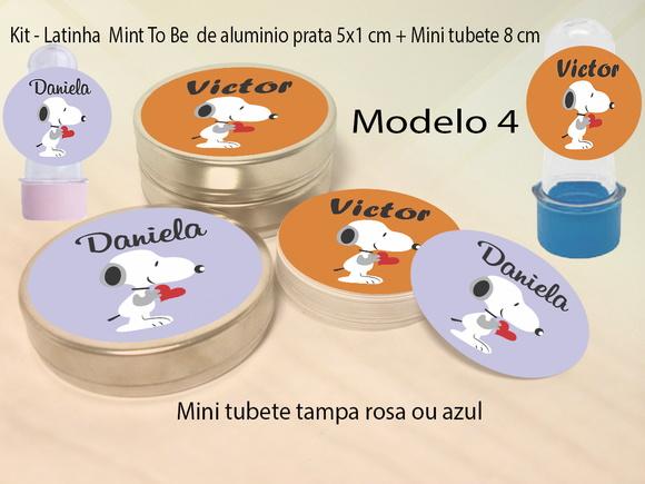 Kit Latinhas e Mini Tubetes-snoopy