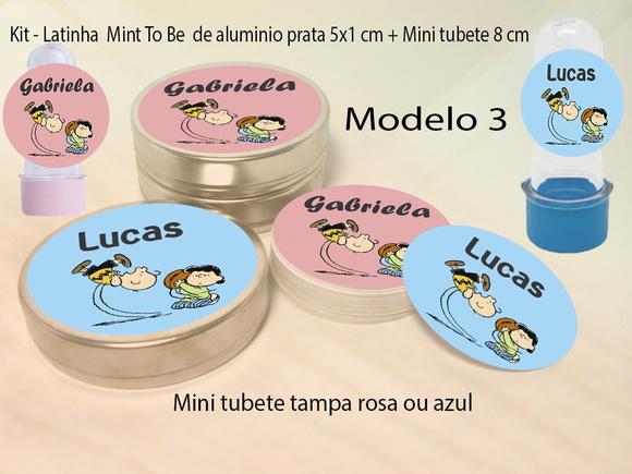 Kit Latinhas e Mini Tubetes-snoopy