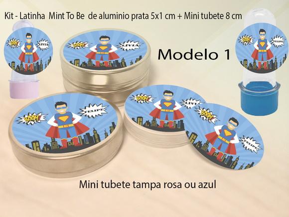 Kit Latinhas e Mini Tubetes-super Heroi
