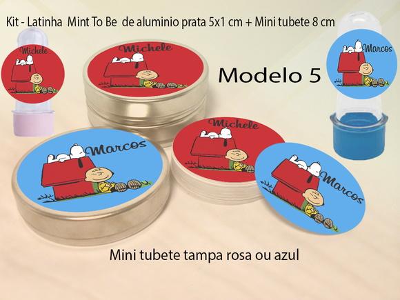 Kit Latinhas e Mini Tubetes-snoopy