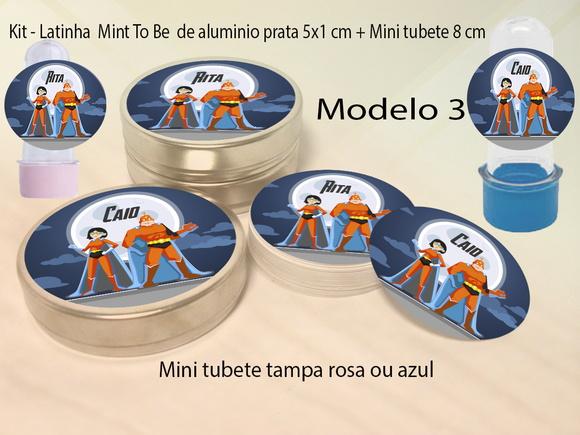 Kit Latinhas e Mini Tubetes-super Heroi