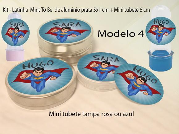 Kit Latinhas e Mini Tubetes-super Heroi